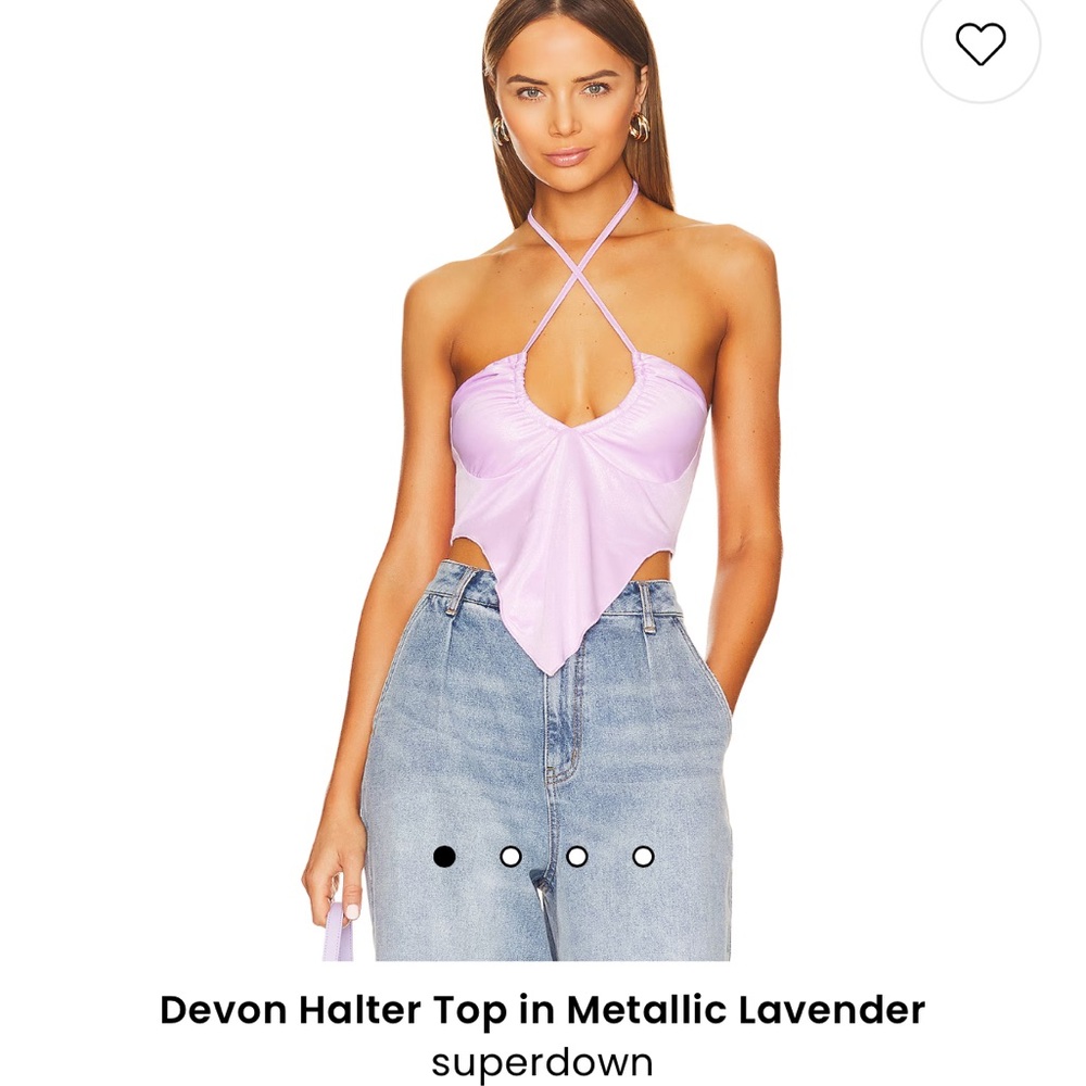 Revolve Superdown Devon Halter Top In Metallic La… - image 1